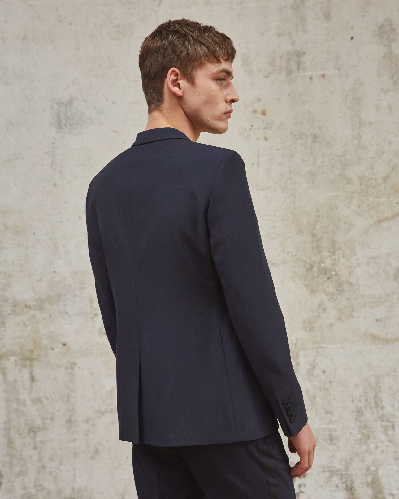 The Kooples MEN NAVY navy blue wool dinner jacket