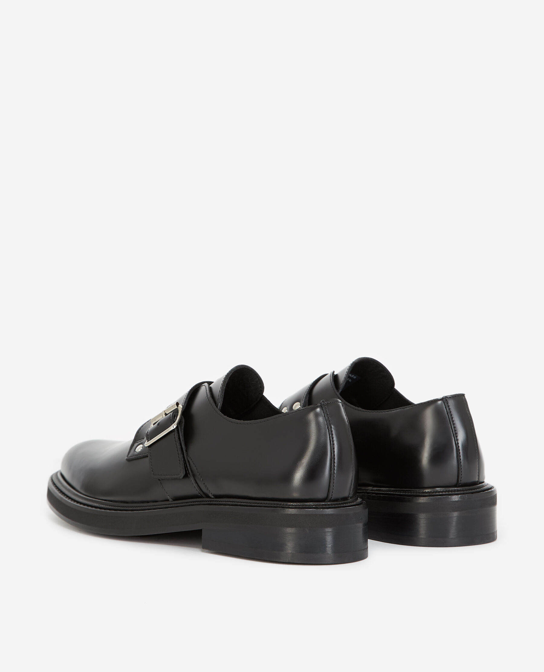 Black shoes in leather with silver buckle The Kooples Canada