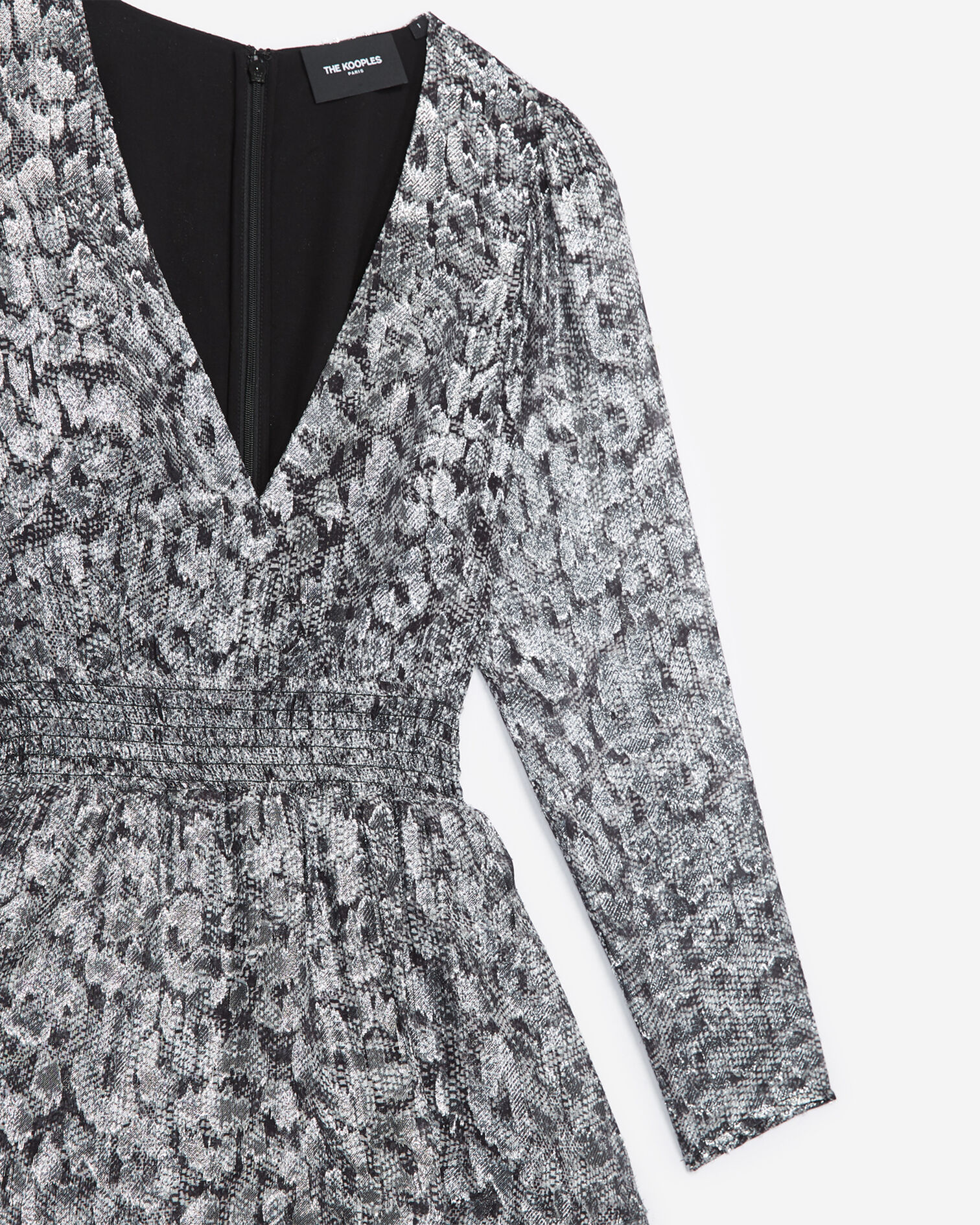 Short light dress with snake print, SILVER, hi-res image number null