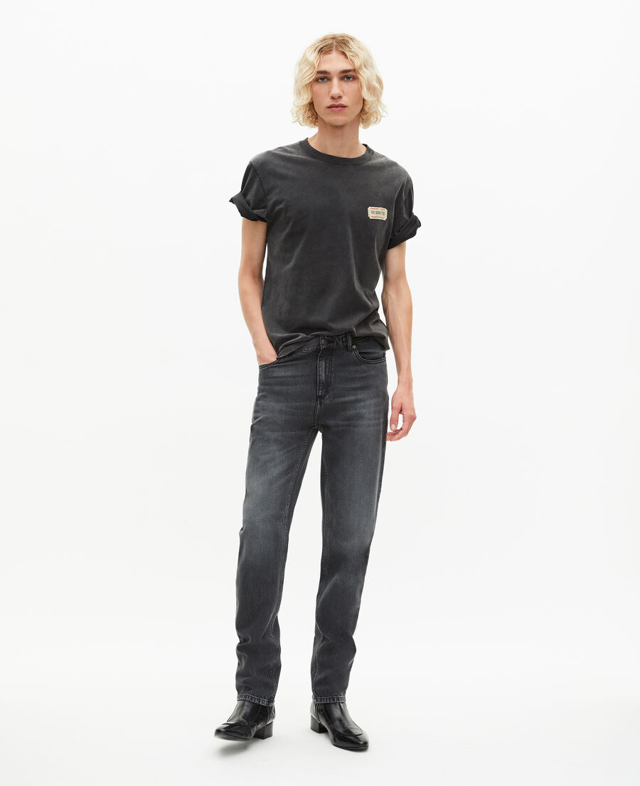 The Kooples HOMBRE BLACK WASHED camiseta con serigrafía negra difuminada