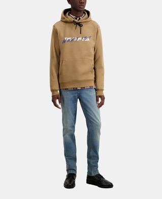The Kooples HOMME BROWN-BEIGE sweatshirt à capuche what is camel