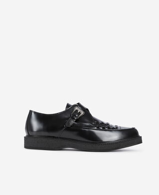 The Kooples HERREN BLACK schwarze derbys aus leder mit schnalle