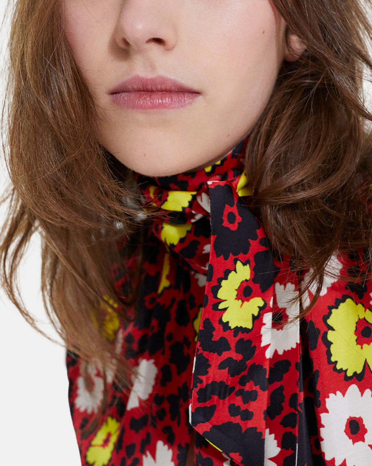 The Kooples FEMME RED / YELLOW top imprimé fleuri