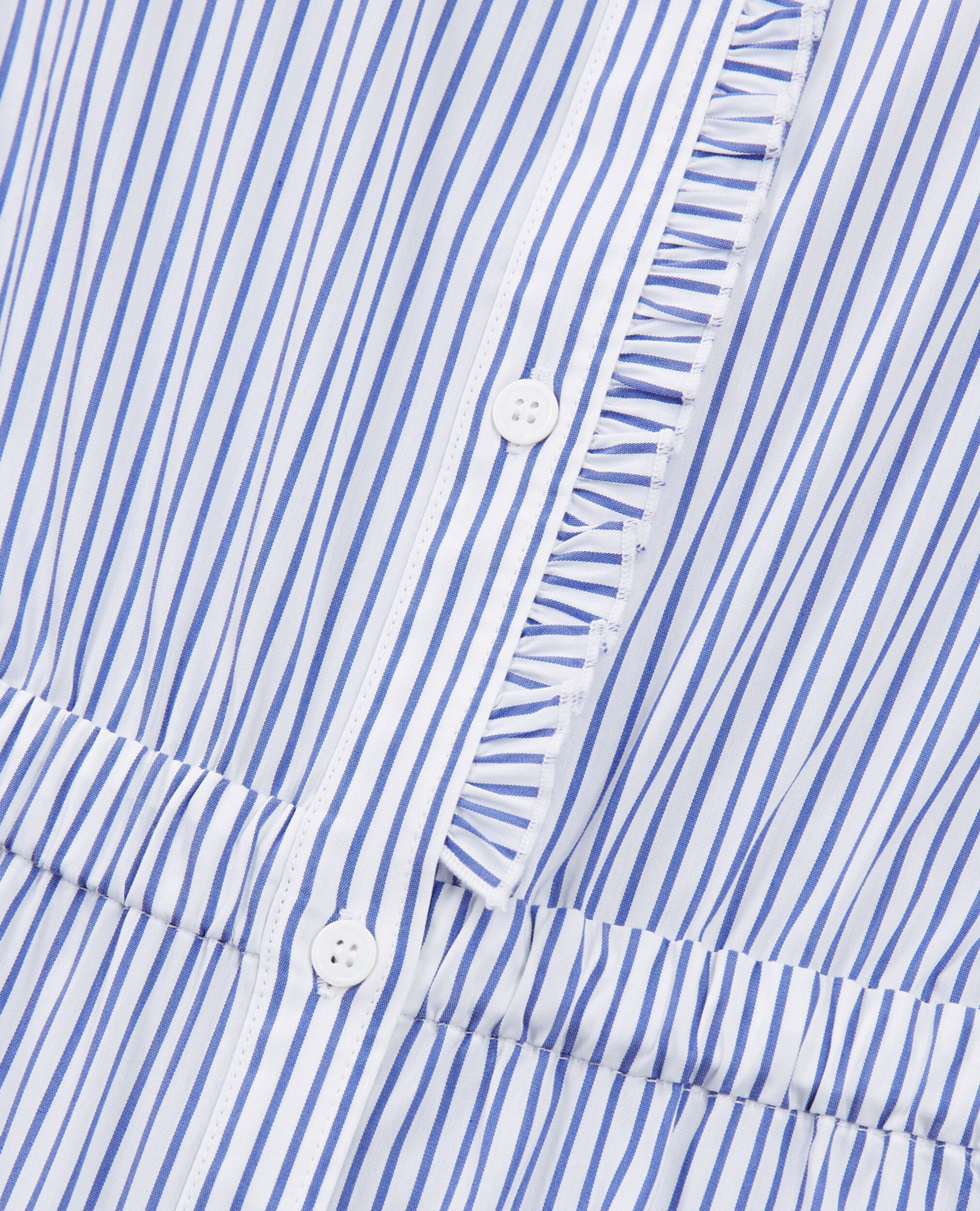 Kurzes Kleid mit himmelblauen Streifen, BLUE WHITE, hi-res image number null