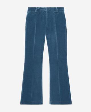 The Kooples DAMEN BLUE PETROL blaue anzughose aus samt