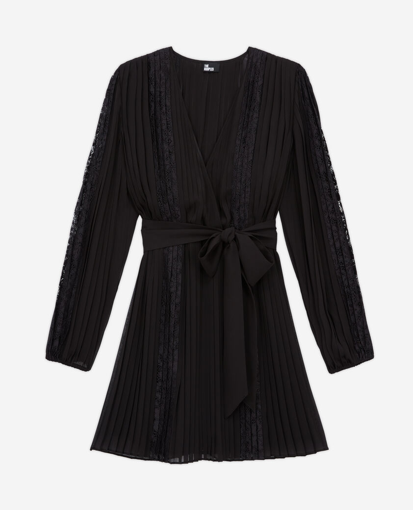 The Kooples WOMEN BLACK short black lace dress
