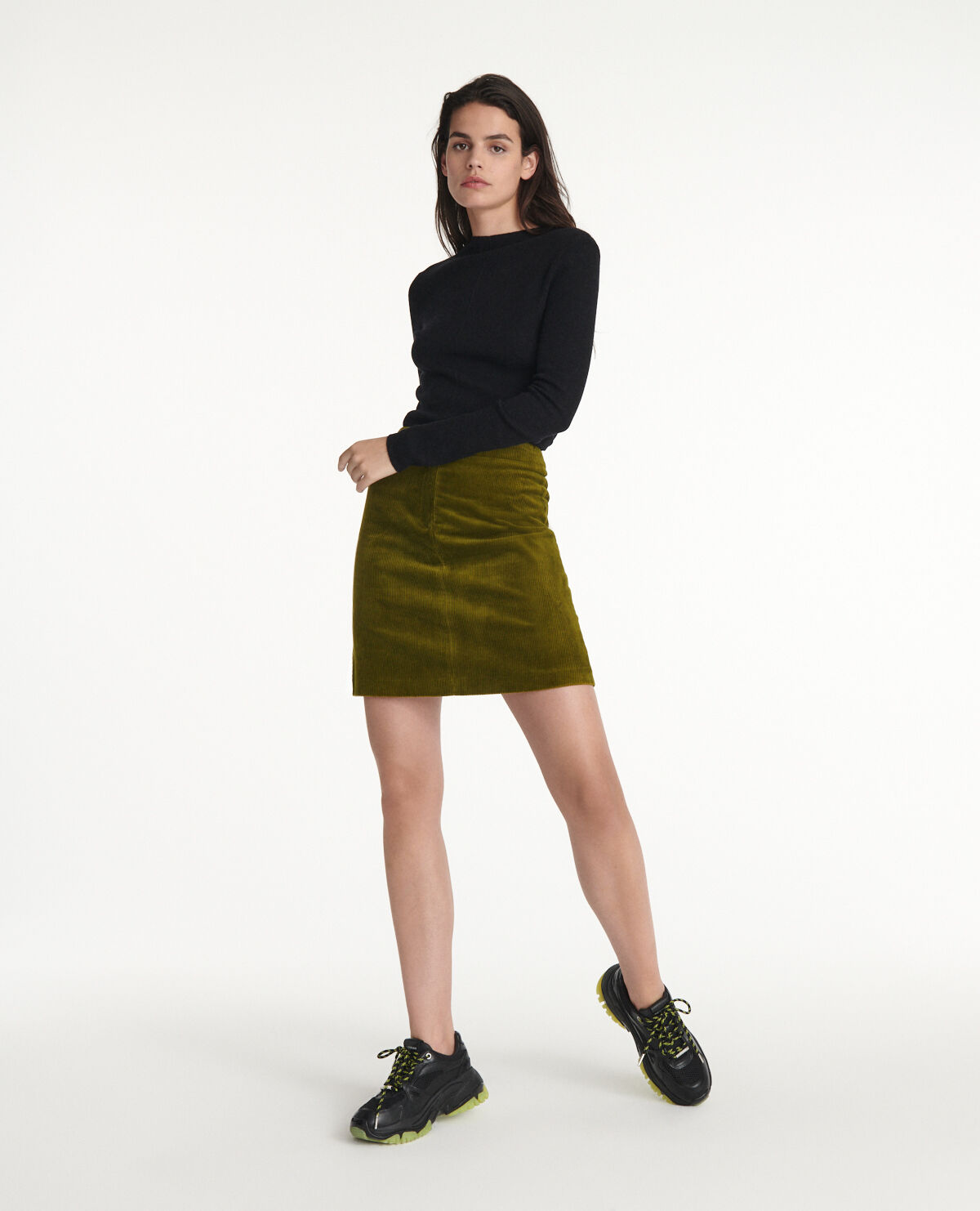Jupe velours hotsell côtelé zara