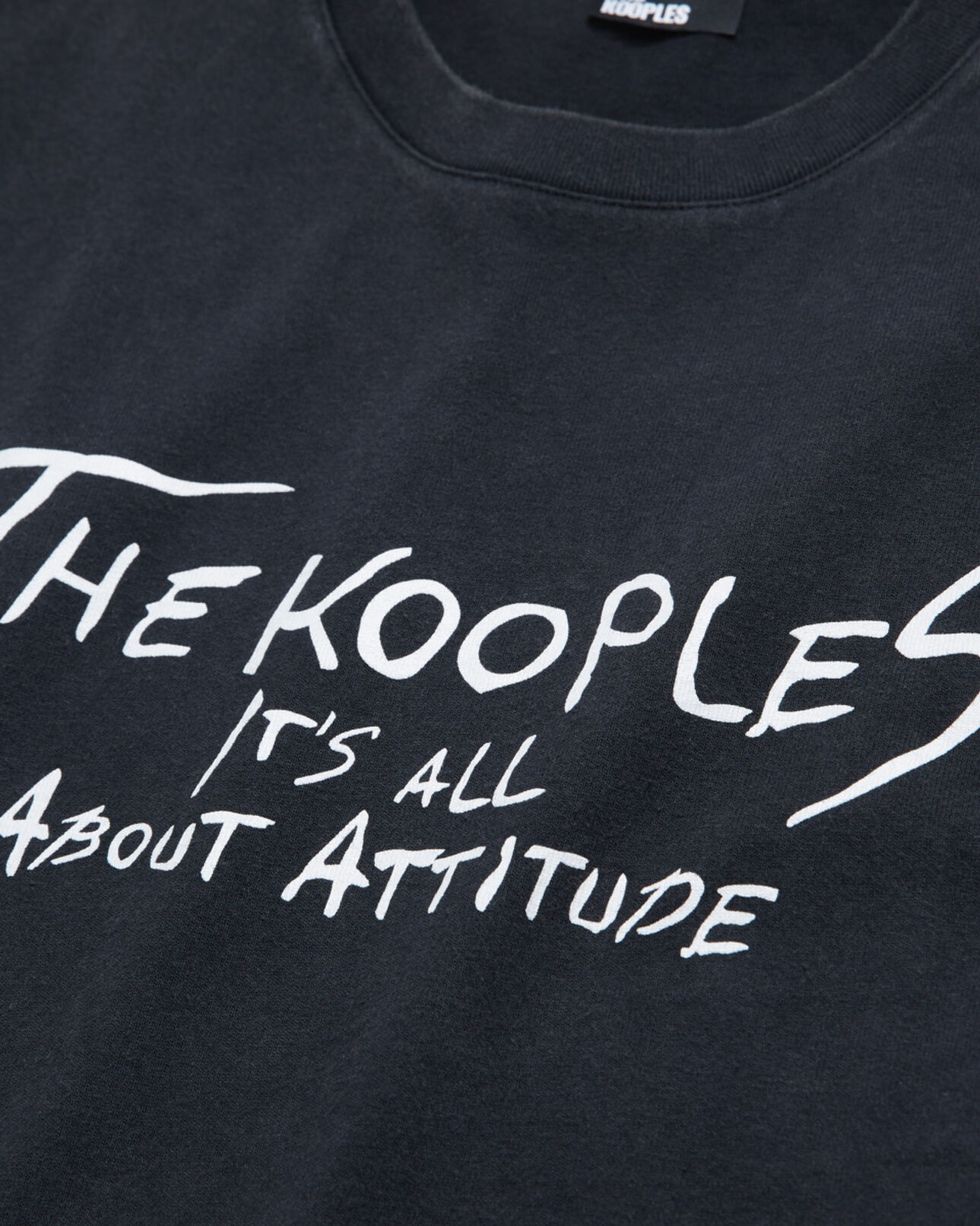 The Kooples HOMME BLACK WASHED t-shirt logo the kooples noir