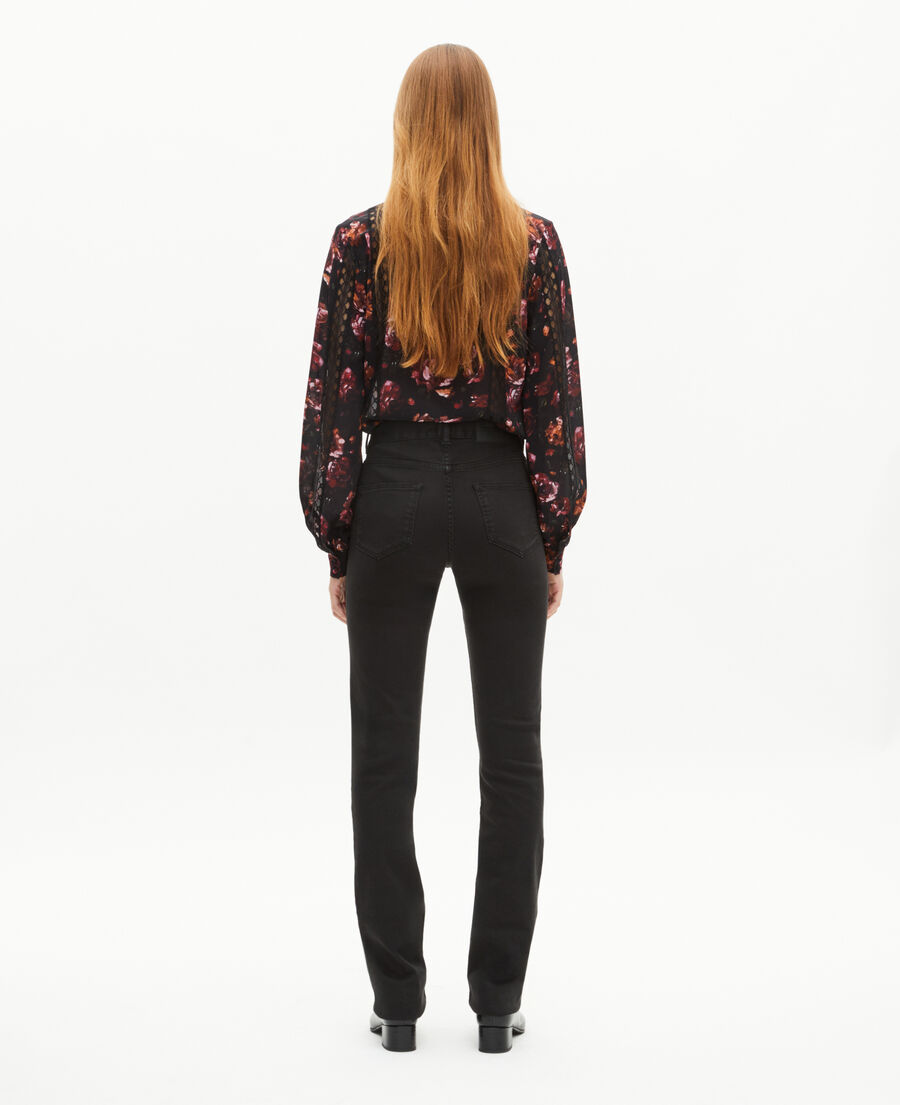 The Kooples FEMME BLACK jean slim long noir