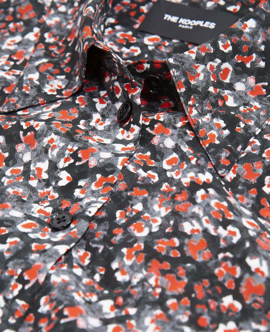 The Kooples FEMME BLACK - RED chemise imprim&eacute; fleuri