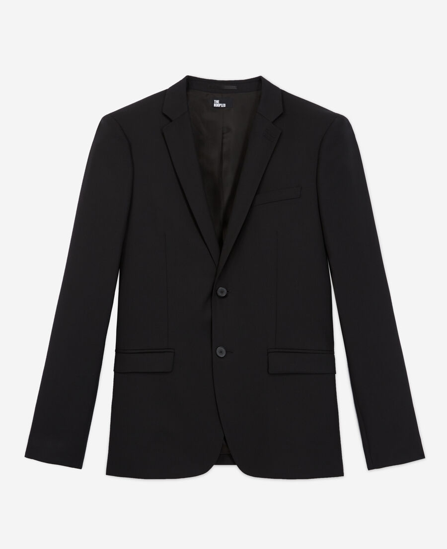 black wool suit jacket