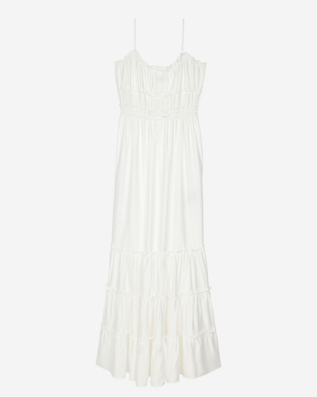 The Kooples WOMEN WHITE long white dress with bows