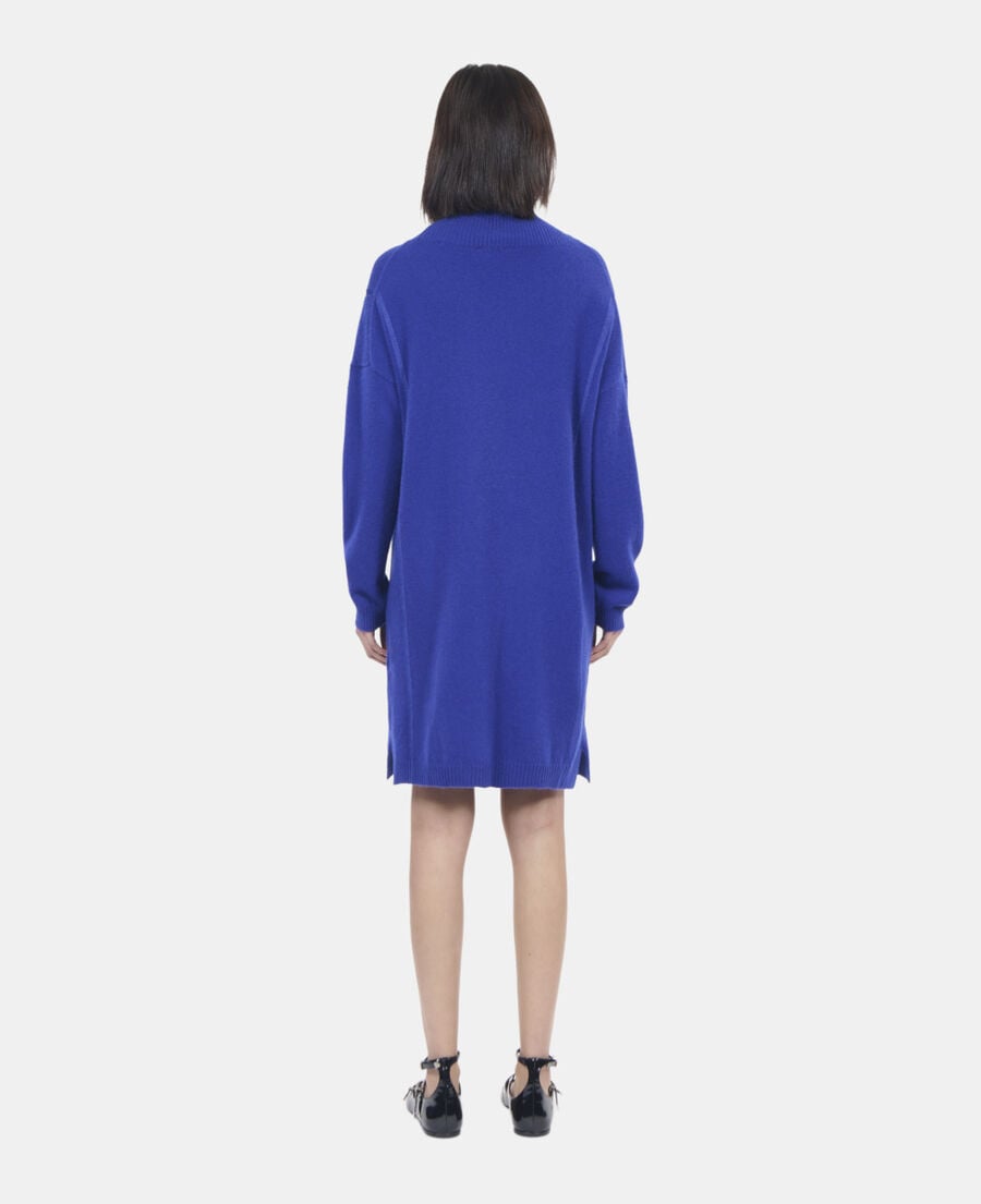 The Kooples WOMEN BLUE ELECTRIC short electric blue cashmere sweater dress