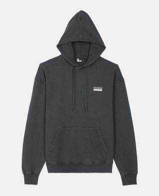 The Kooples H BLACK WASHED black 100% wild serigraphy sweatshirt