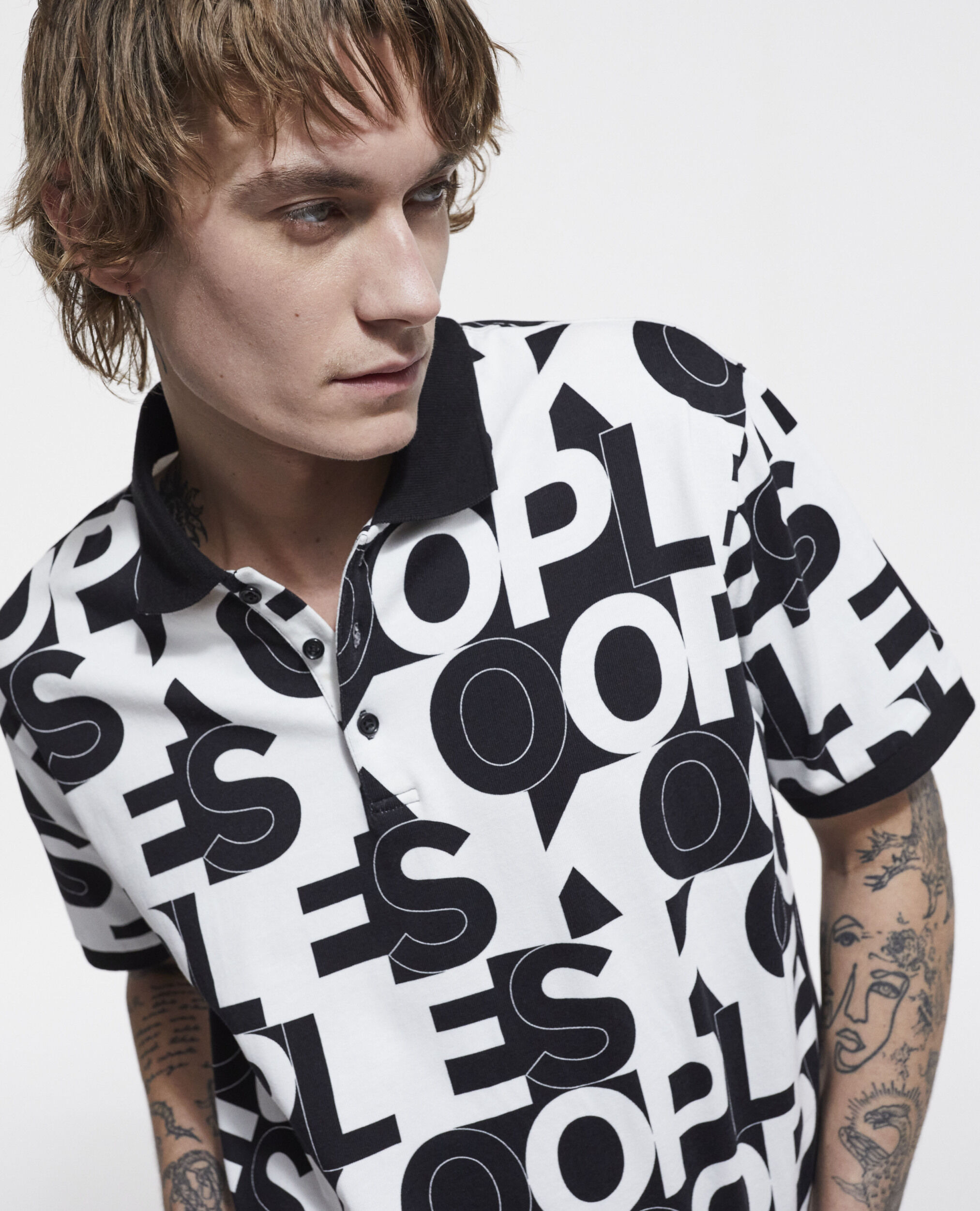 The Kooples logo polo, BLACK / WHITE, hi-res image number null