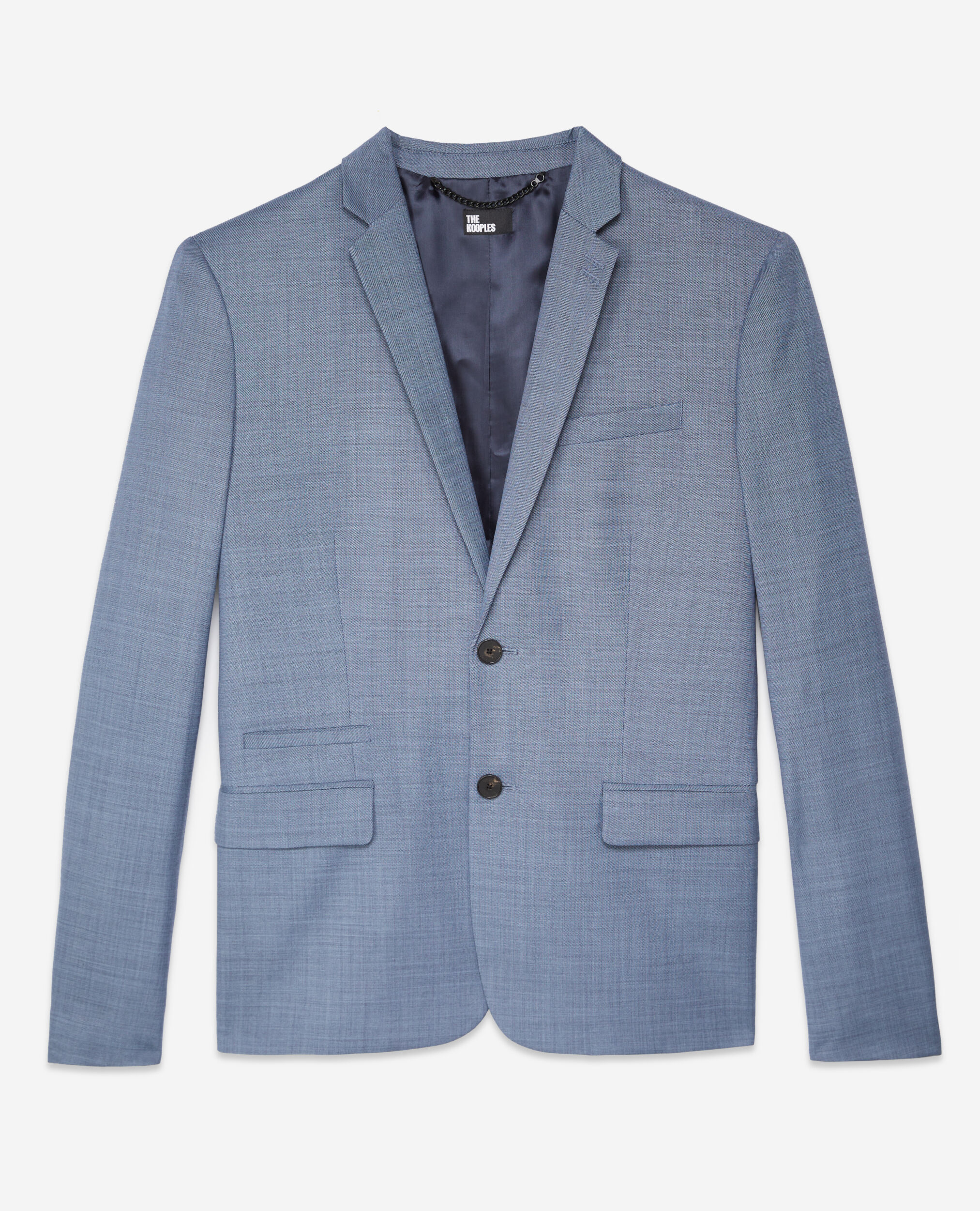 Light blue wool suit jacket, BLUE, hi-res image number null