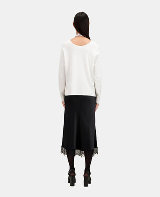The Kooples DAMEN ECRU pullover mit knopfleiste am rücken