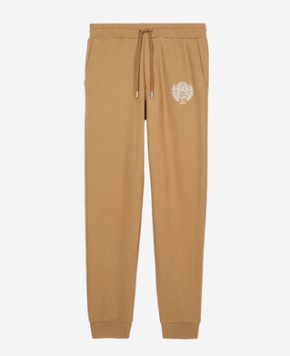 The Kooples HERREN LIGHT BROWN camelfarbene jogginghose mit logo
