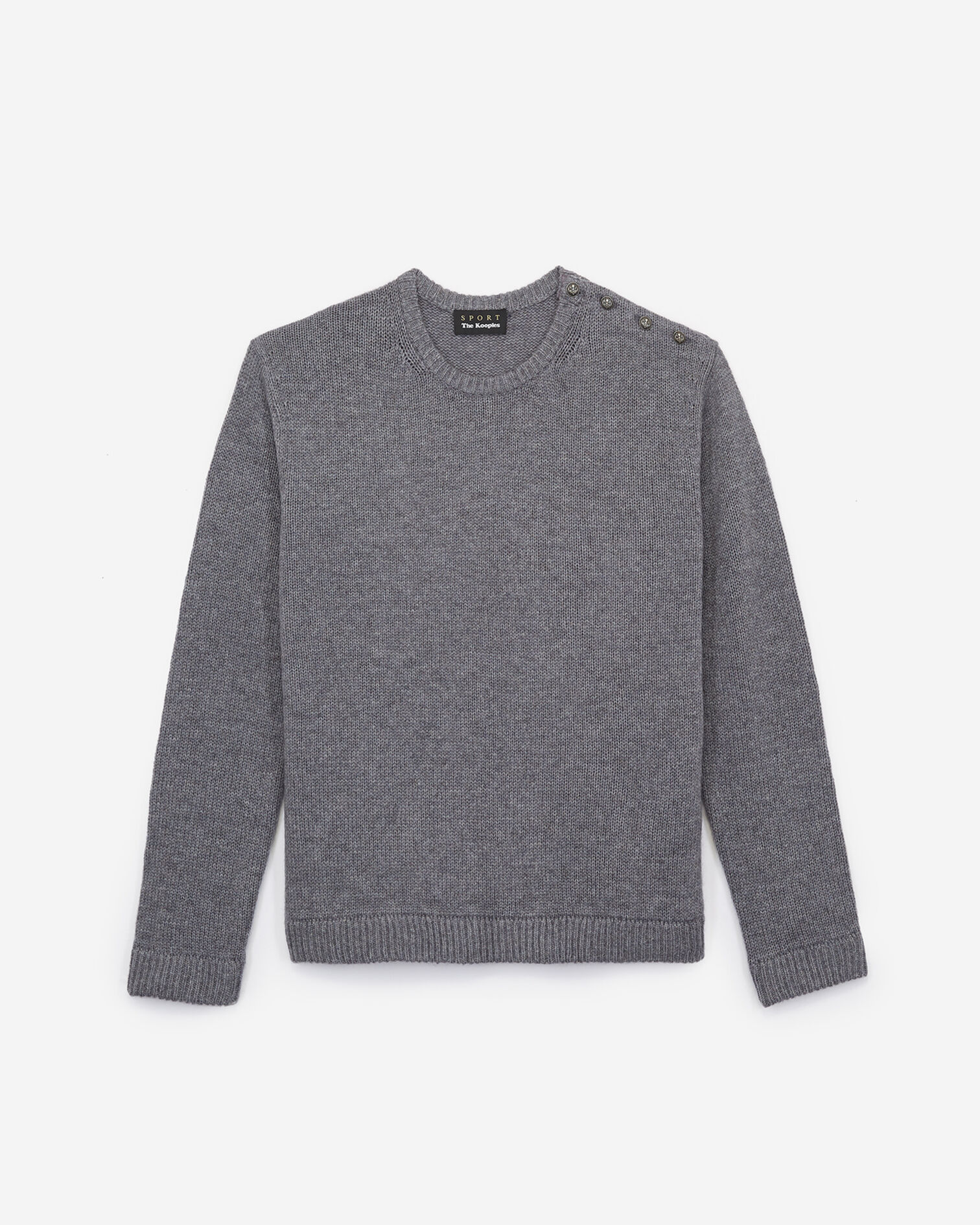Grey merino wool sweater, GREY, hi-res image number null