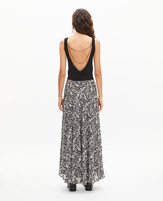 The Kooples DAMEN BLACK WHITE langer rock mit zebramuster