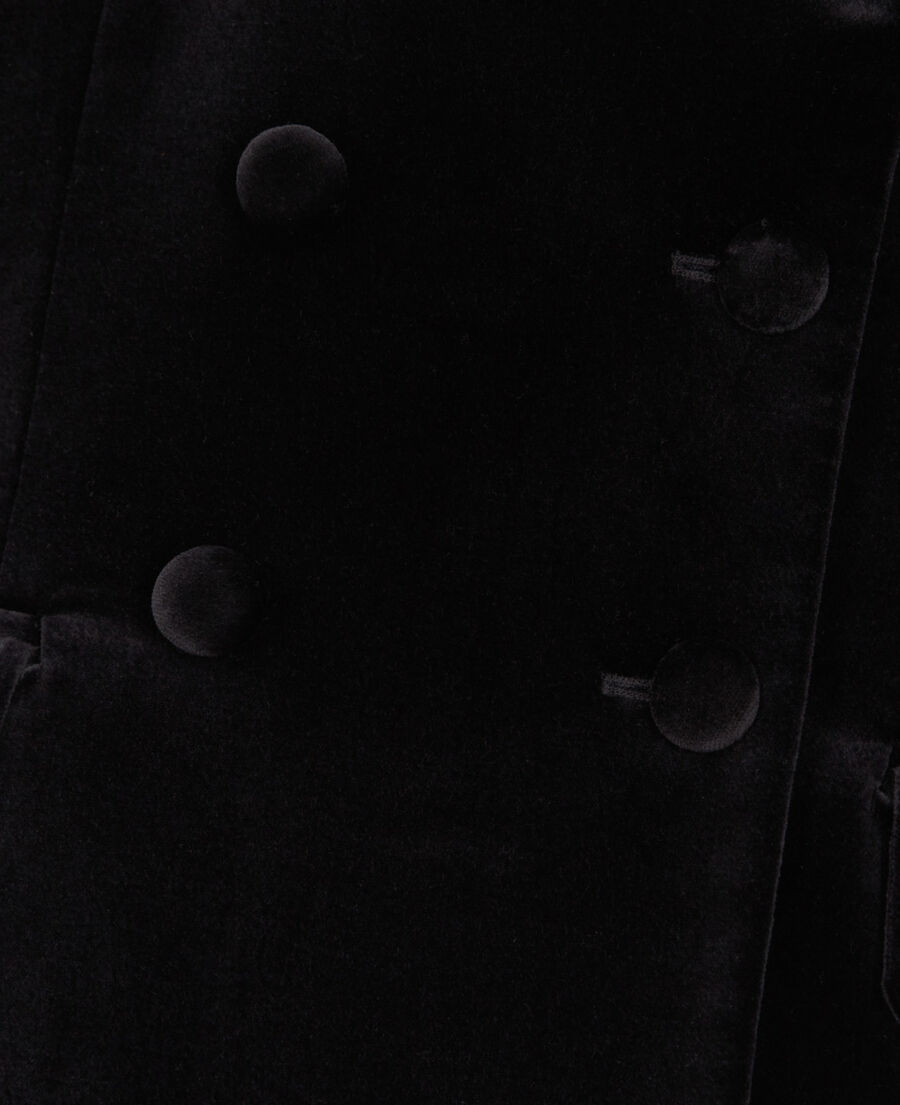schwarze anzujacke aus velours
