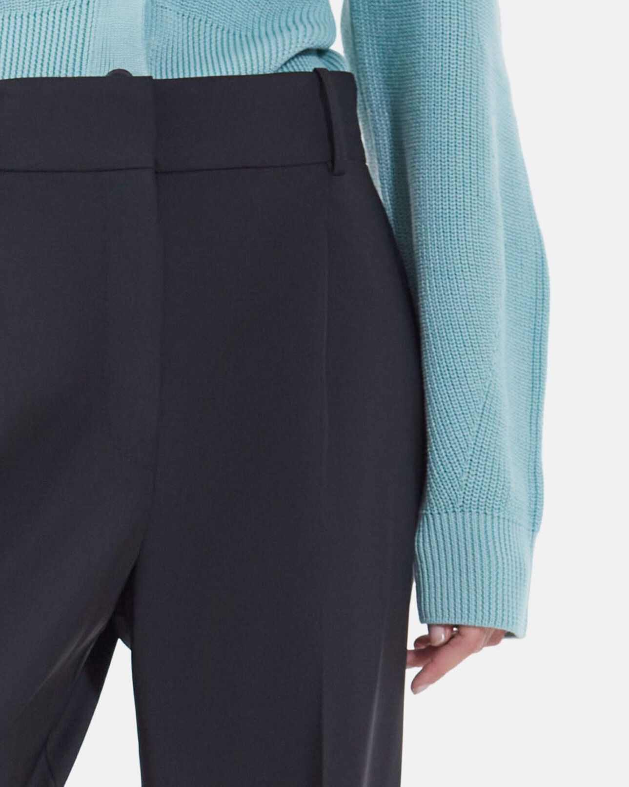 The Kooples WOMEN BLACK loose-fitting wool suit pants