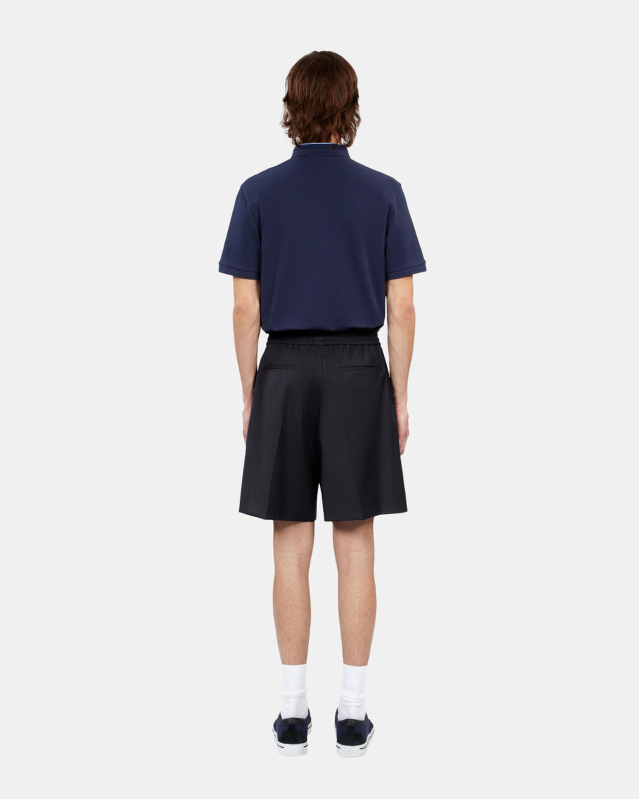 The Kooples HOMME DARK NAVY bermuda en laine bleu marine