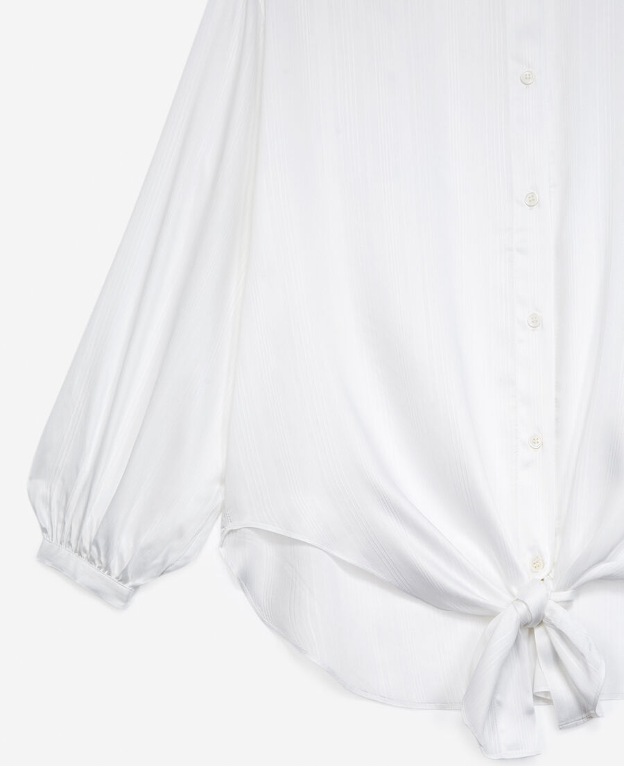 roomy flowing knotted ecru top