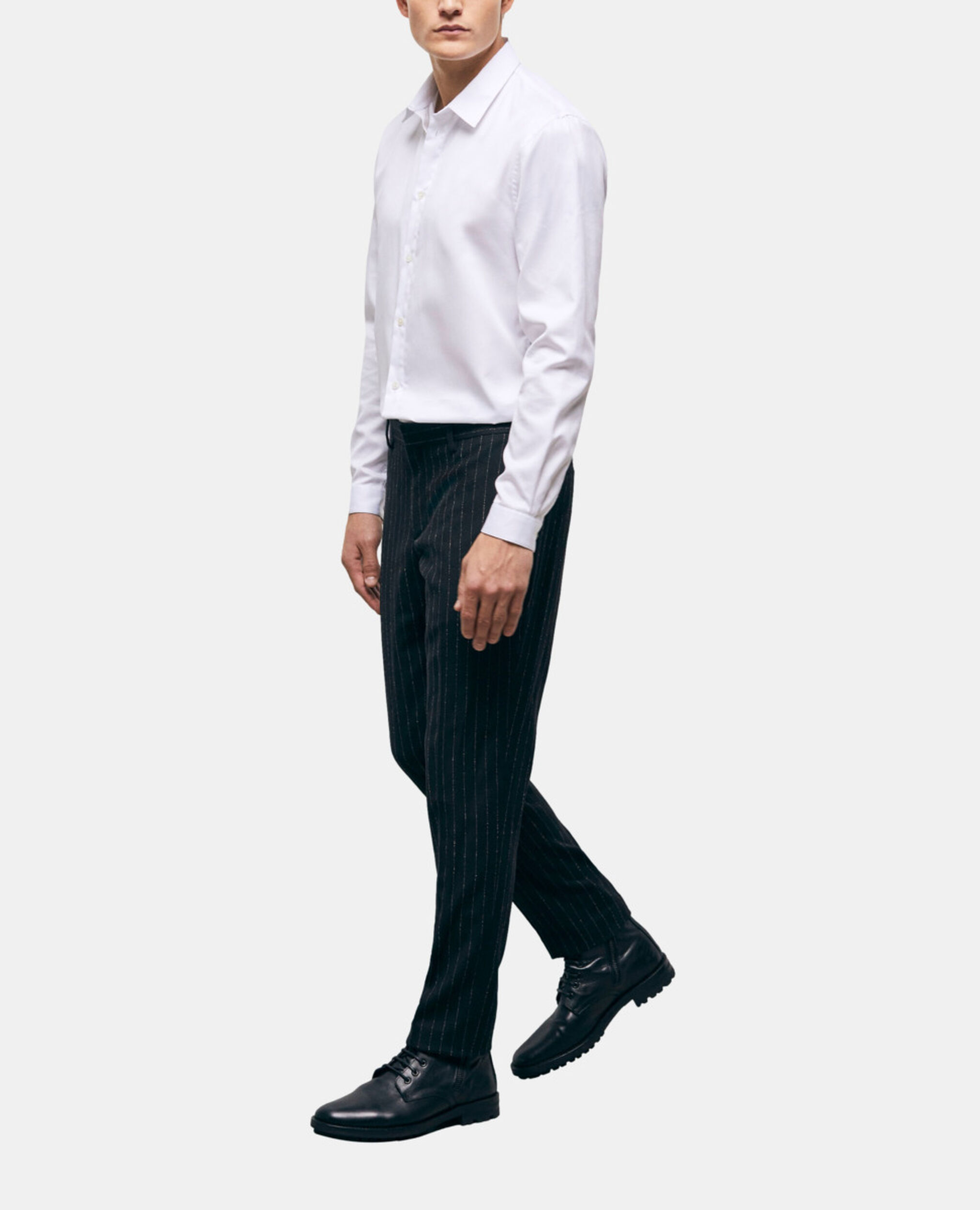 Pantalón traje rayas, BLACK WHITE, hi-res image number null