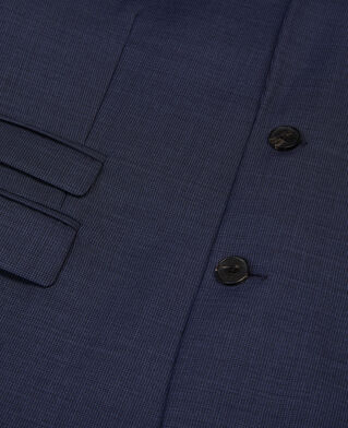 The Kooples H NAVY navy blue micro-check wool suit jacket