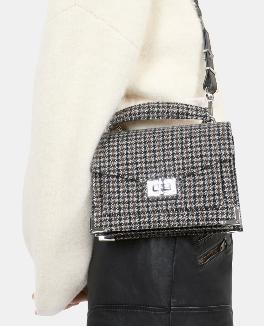 The Kooples FEMME BLACK sac emily small en laine mélangée