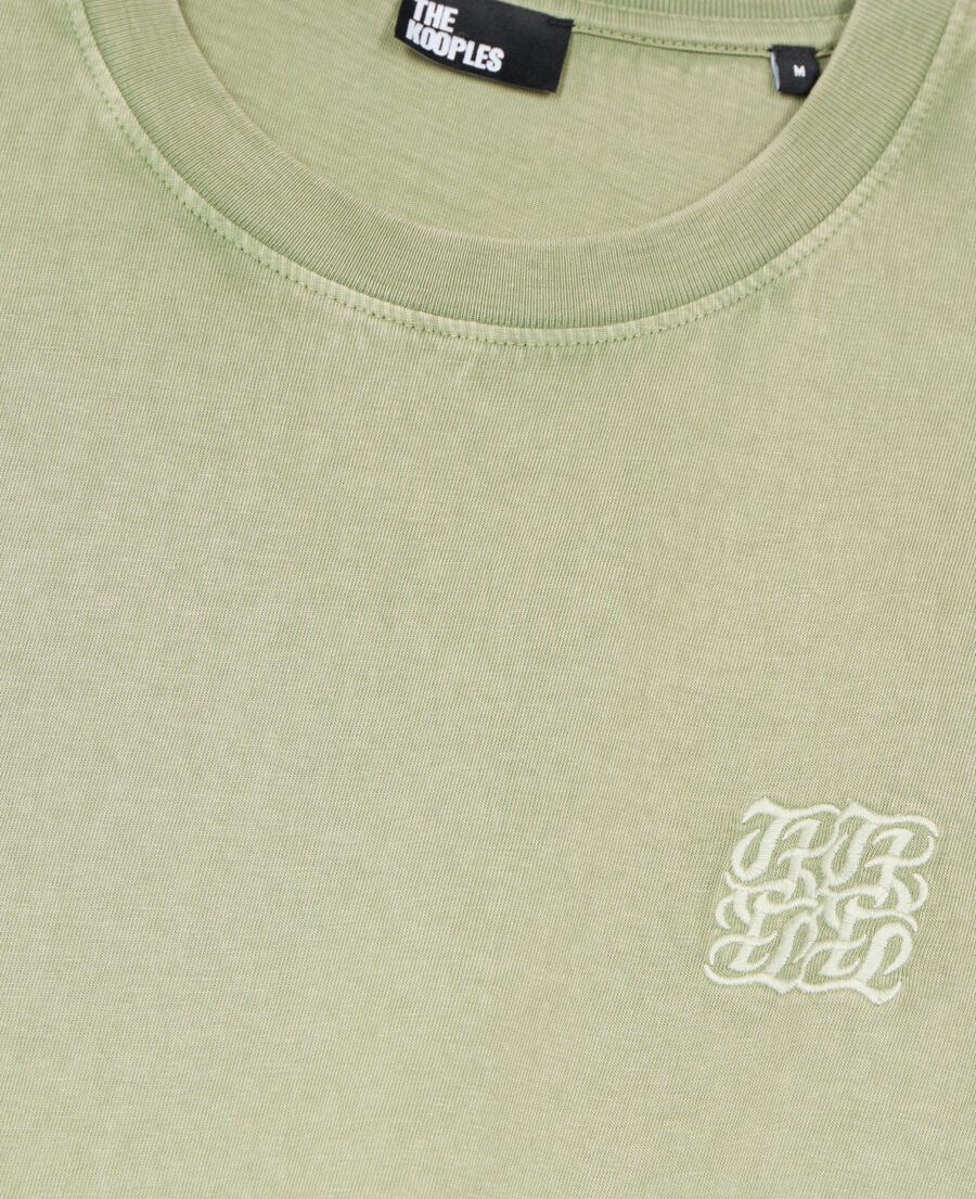light green t-shirt with logo embroidery