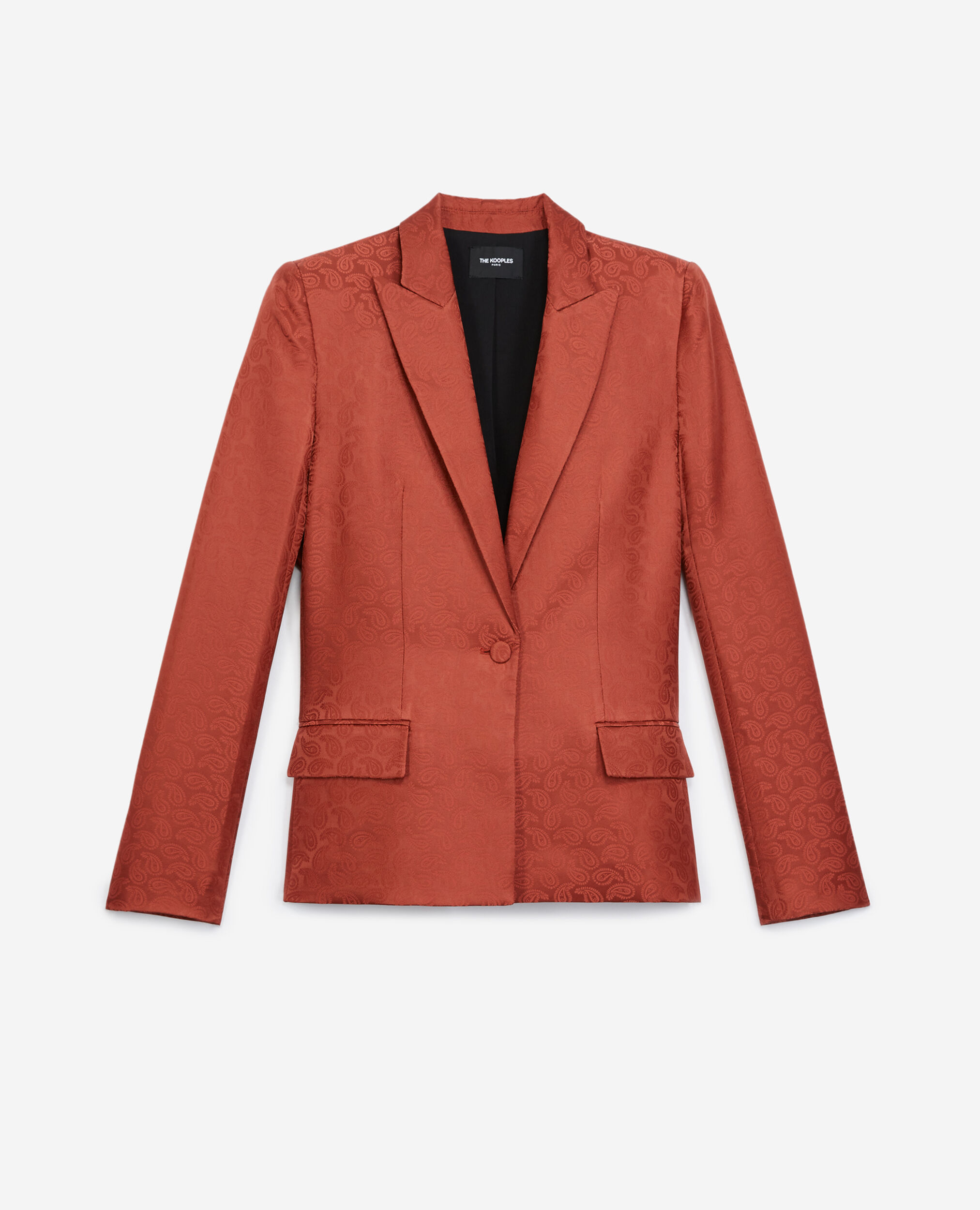 Pink jacquard satin suit jacket, PINK, hi-res image number null