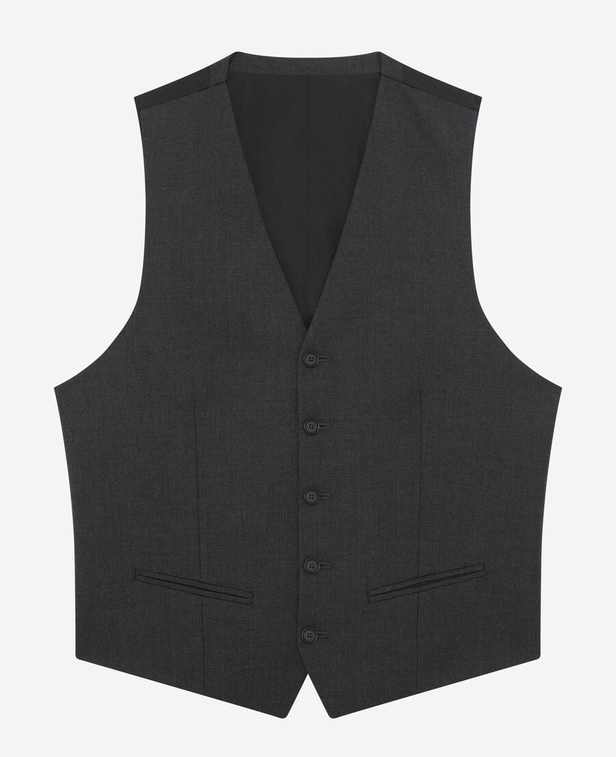 The Kooples HOMME DARK GREY gilet de costume "super 100's"