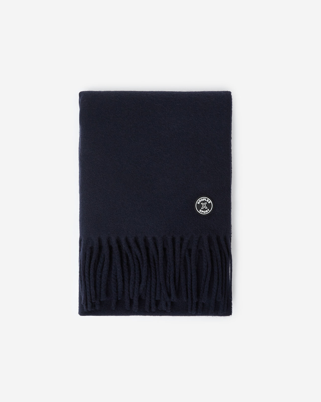 The Kooples HOMME NAVY écharpe laine cachemire bleu nuit