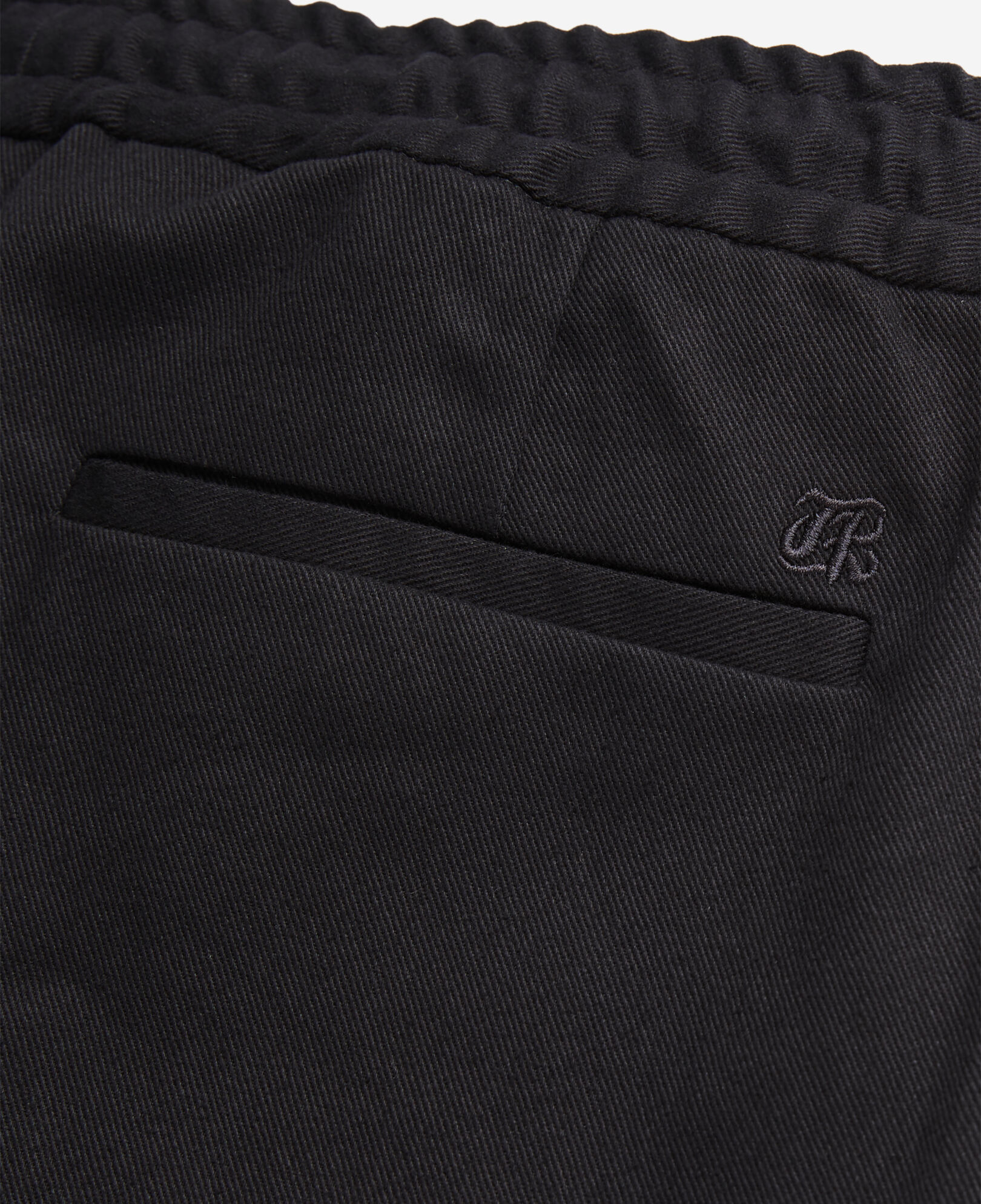 The Kooples HOMME BLACK pantalon noir en coton
