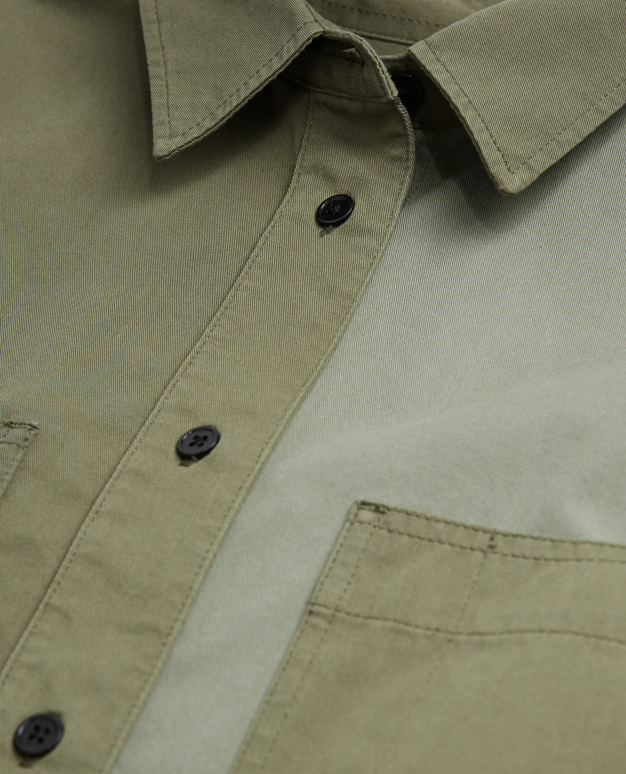 Khaki patchwork denim shirt, OLIVE NIGHT, hi-res image number null