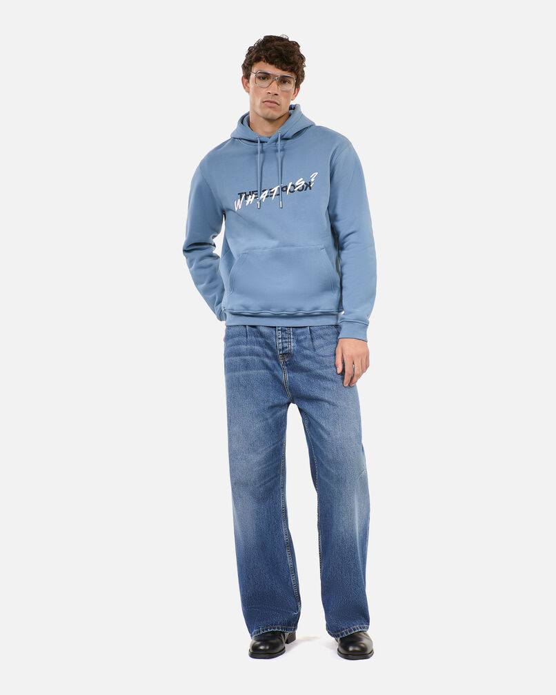 The Kooples HOMME STONE BLUE sweatshirt à capuche what is bleu