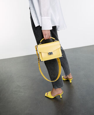 The Kooples WOMEN BRIGHT YELLOW small emily bag in yellow leather