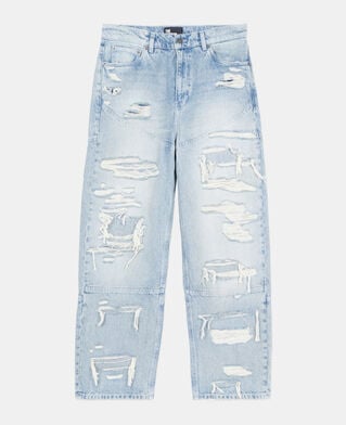 The Kooples WOMEN USED RAPIECE light blue boyfriend jeans