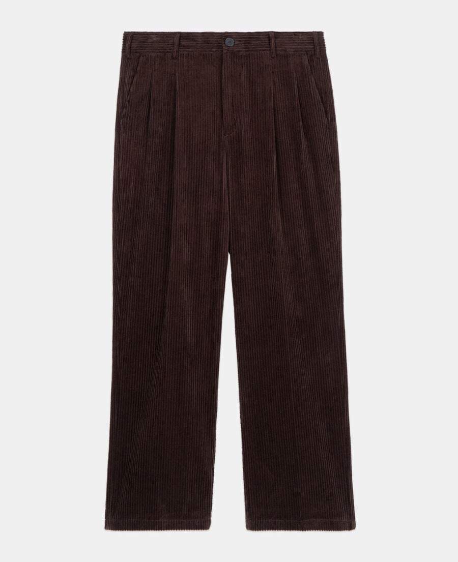 The Kooples MEN BROWN brown corduroy trousers