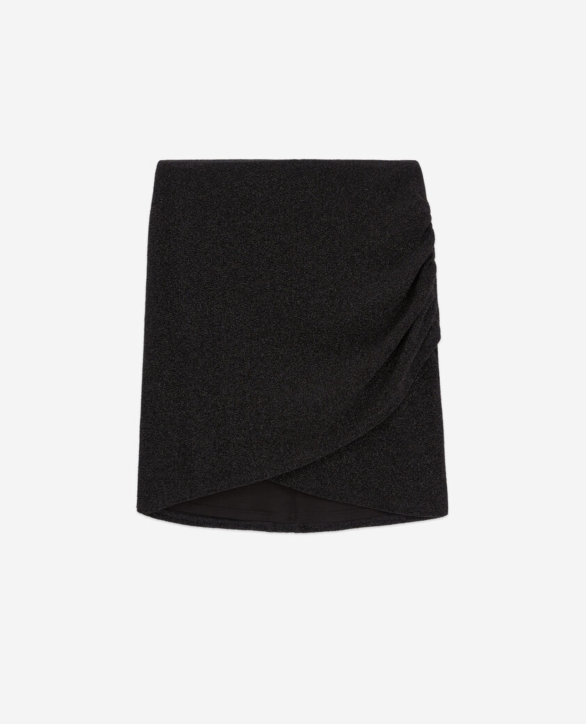 The Kooples FEMME BLACK jupe courte noire effet pailleté