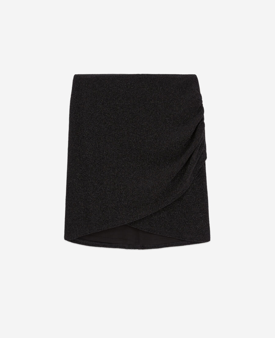 The Kooples FEMME BLACK jupe courte noire effet pailleté