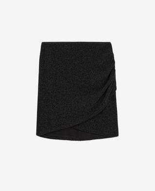 The Kooples FEMME BLACK jupe courte noire effet pailleté