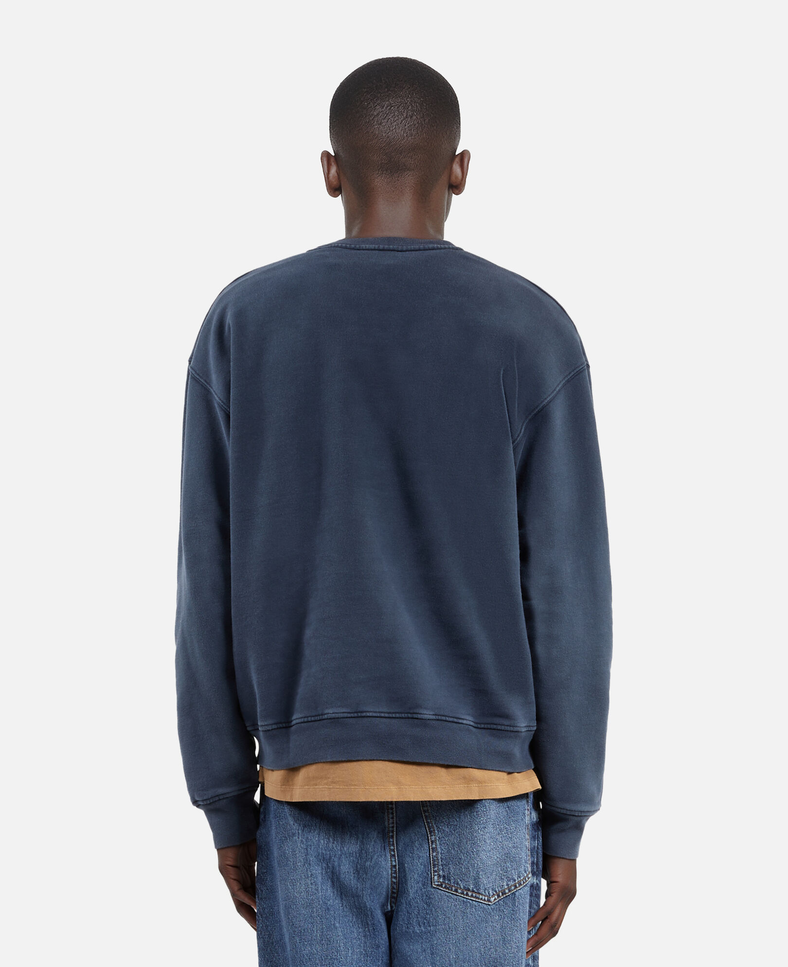 The Kooples HERREN WASHED NAVY marineblaues sweatshirt mit siebdruck