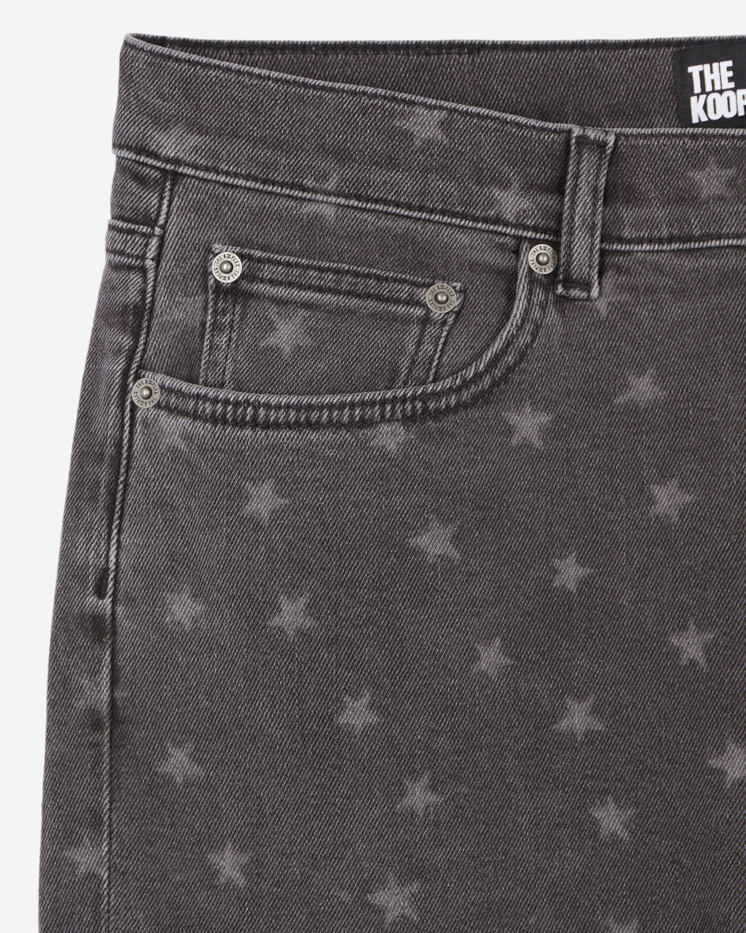 Star printed boyfriend jeans, BLACK, hi-res image number null