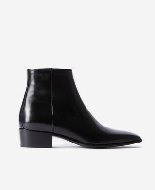 The Kooples F BLACK smooth black leather boots