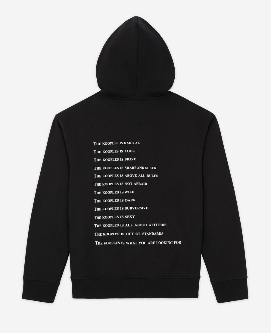 The Kooples MUJER BLACK what is sudadera con capucha y strass negro