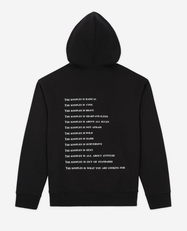 The Kooples FEMME BLACK sweatshirt à capuche what is avec strass noir