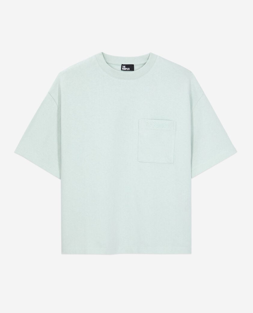 The Kooples DAMEN OCEAN hellblaues t-shirt mit logo